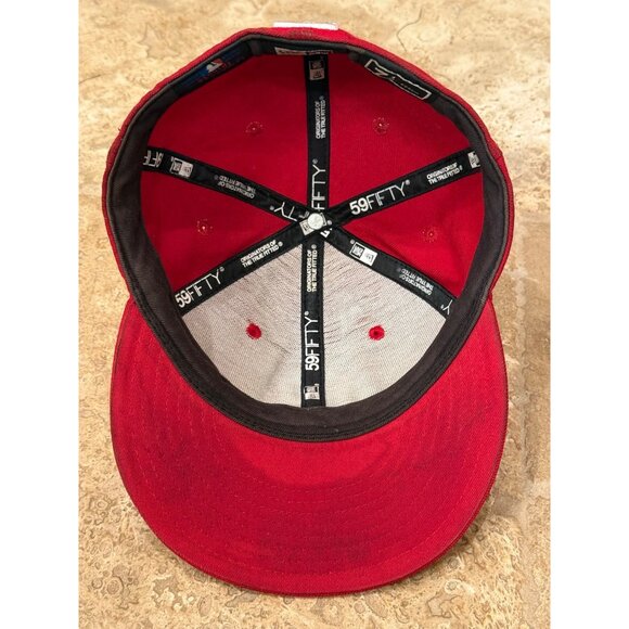 New Era 59Fifty New York Yankees Red Fitted Cap 7 1/2 - Picture 6 of 9